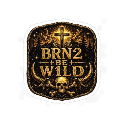 BRN2BEW1LD-Cut Outdoor Clear Sticker - Waterproof Transparent Logo Decal Best on Light Surfaces