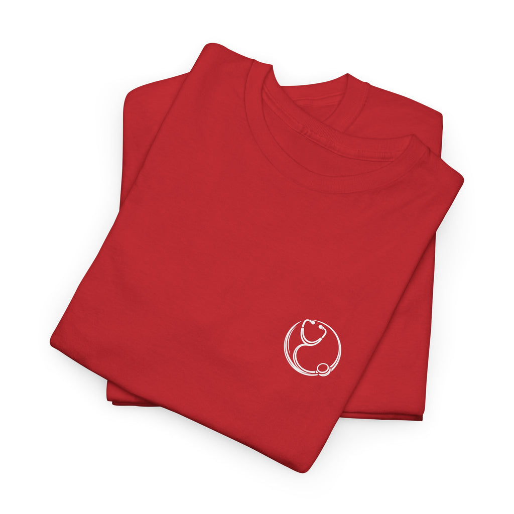 DoctorJSWAYS Let Me Explain T-Shirt — Minimal Logo Black Tee with Bold Back Text