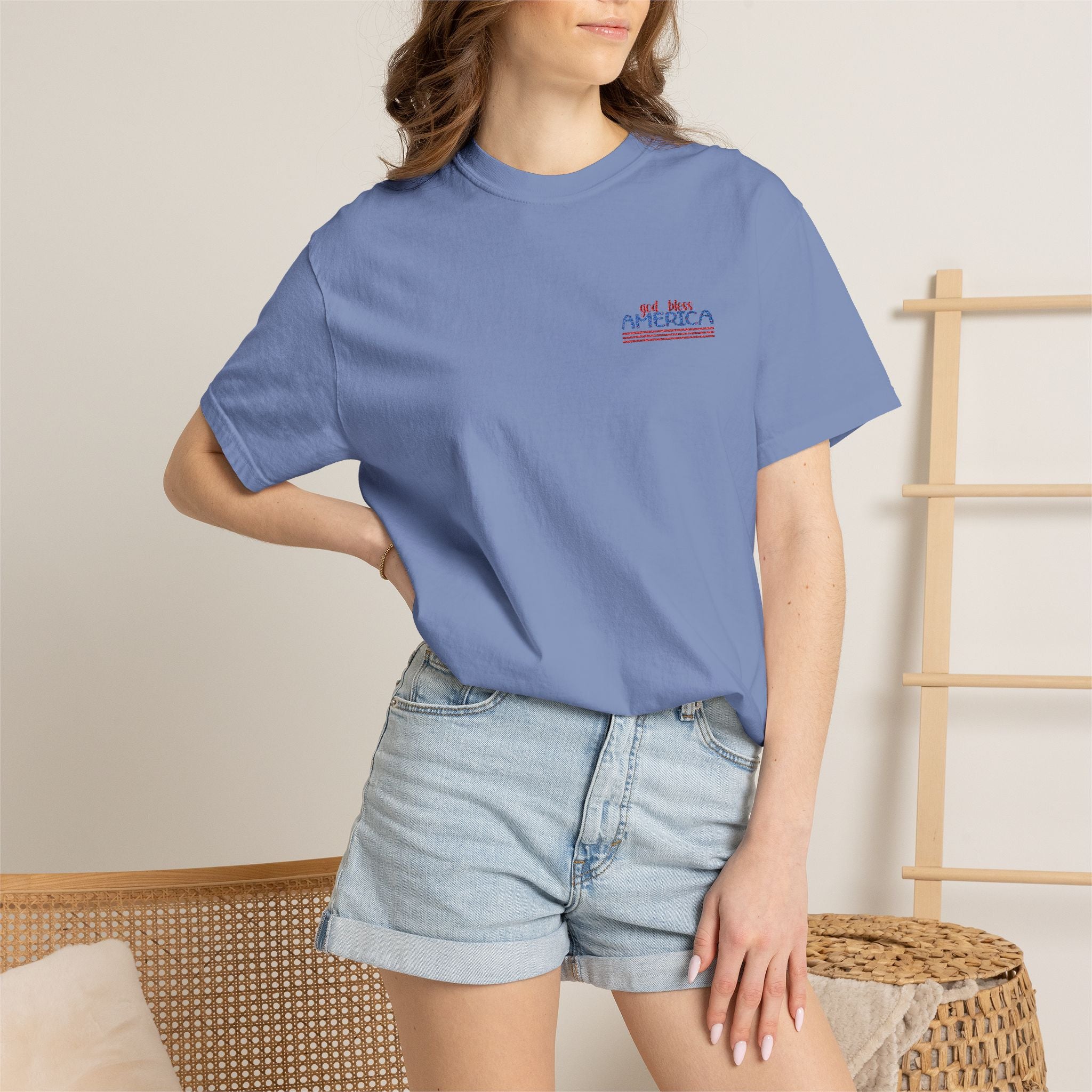 Patriotic Wave T-Shirt — American Flag Surf Graphic