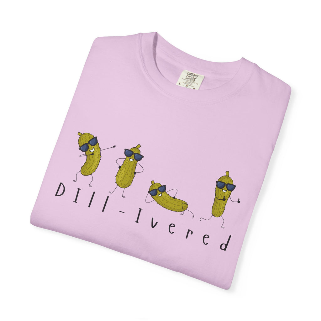 Dill-Livered Pickle Pun T-Shirt — Funny Pickle Lover Tee