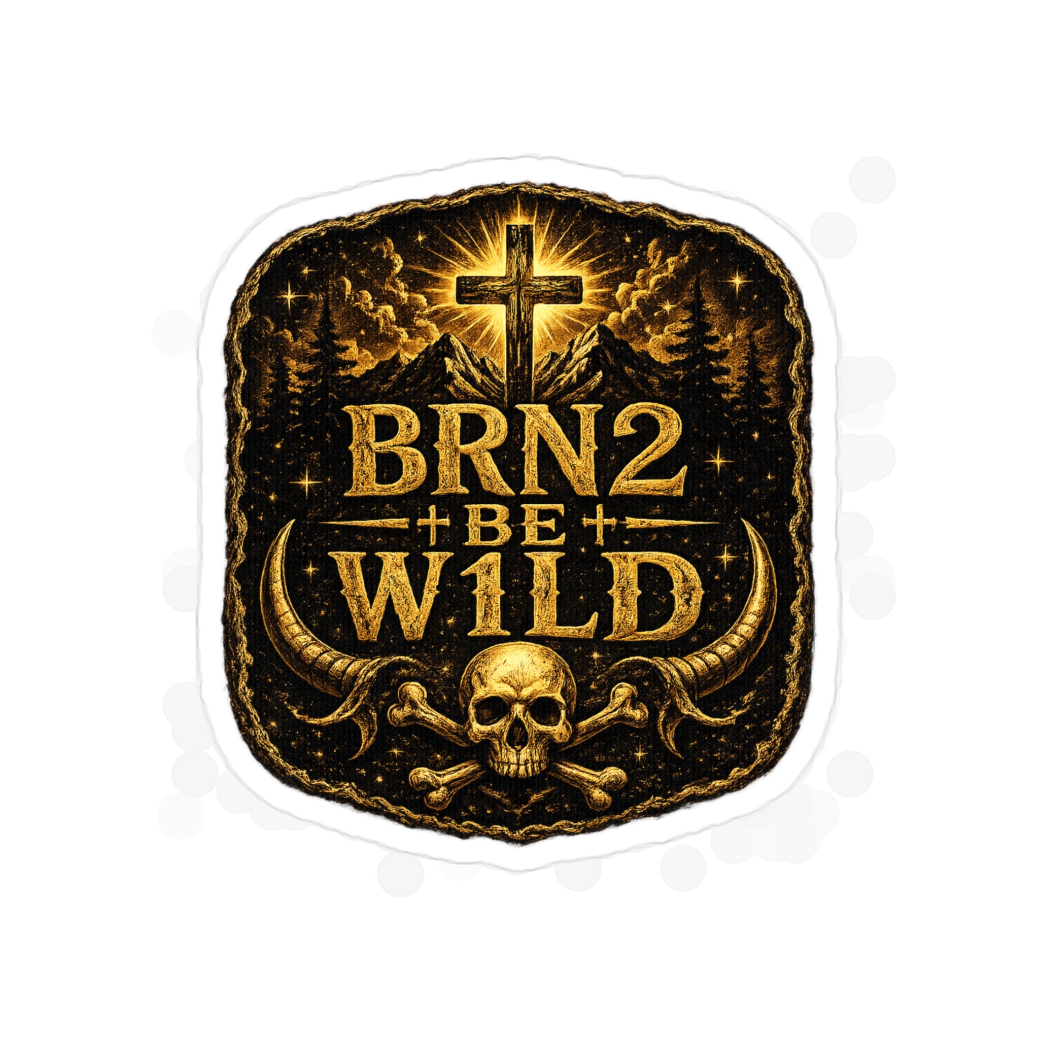 BRN2BEW1LD-Cut Outdoor Sticker - Waterproof Transparent Logo Decal