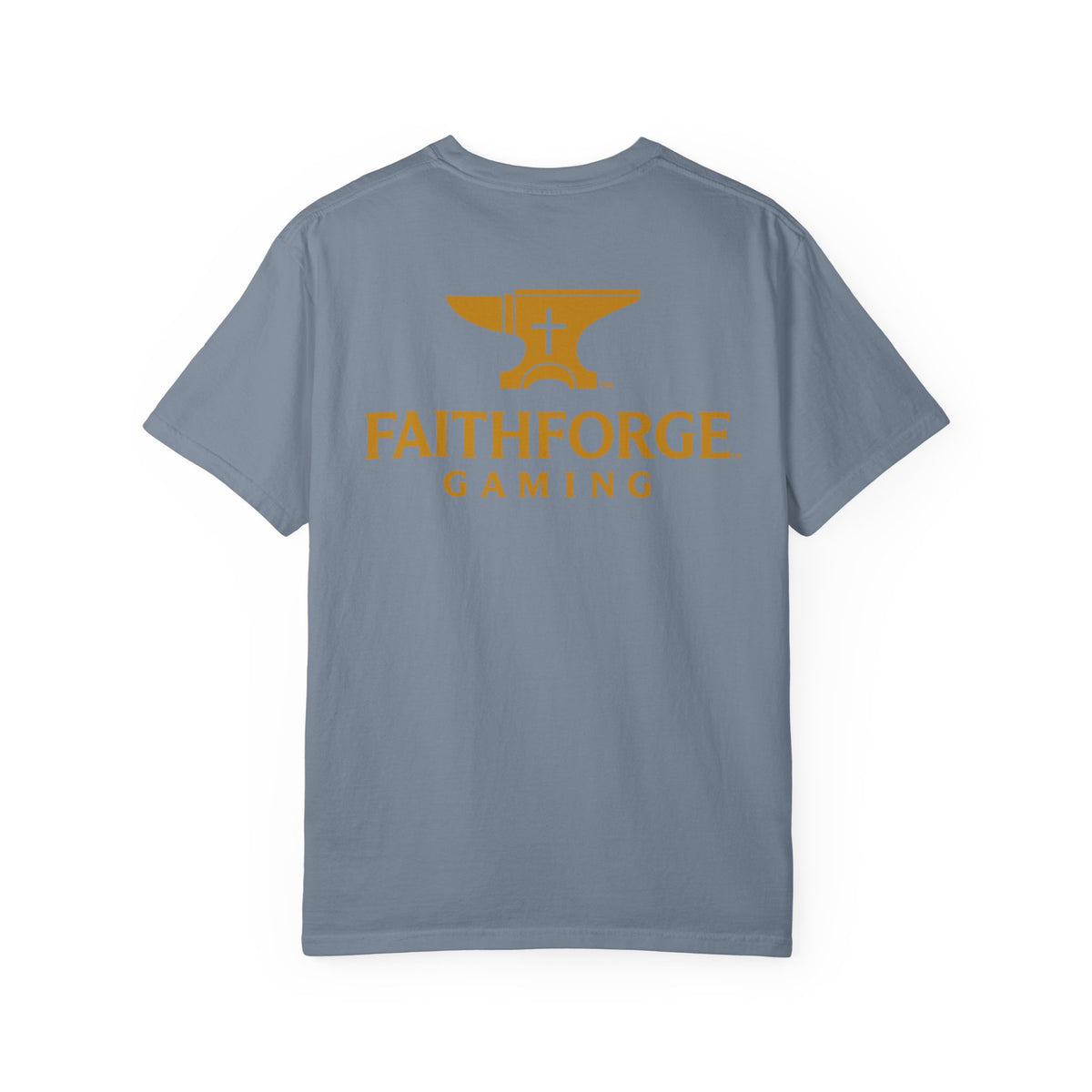 FaithForge Gaming T-Shirt — Logo Tee with Anvil & Cross (Christian Gamer Apparel)