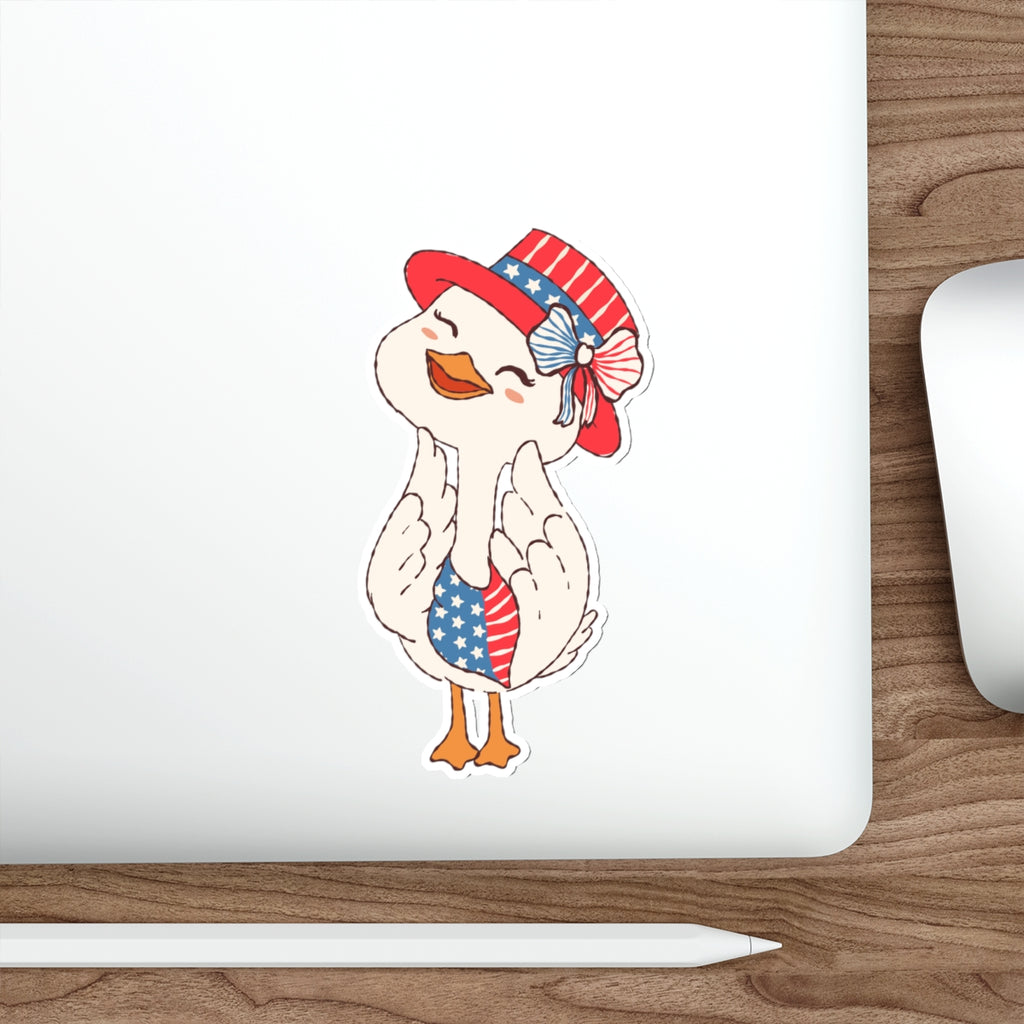 Patriotic Sticker Pack — Granny Goose 4th of July Red White Blue Die-Cut Stickers