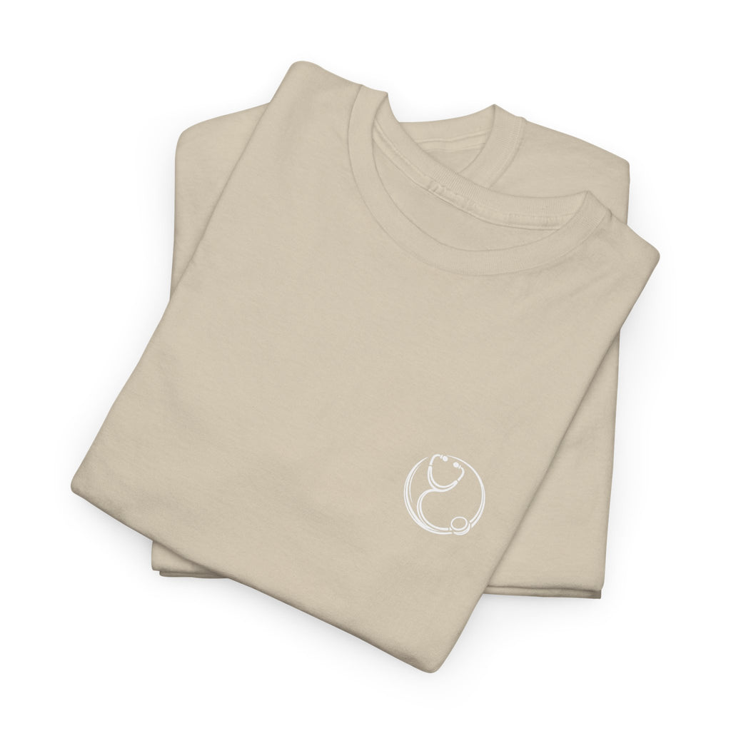 DoctorJSWAYS Let Me Explain T-Shirt — Minimal Logo Black Tee with Bold Back Text