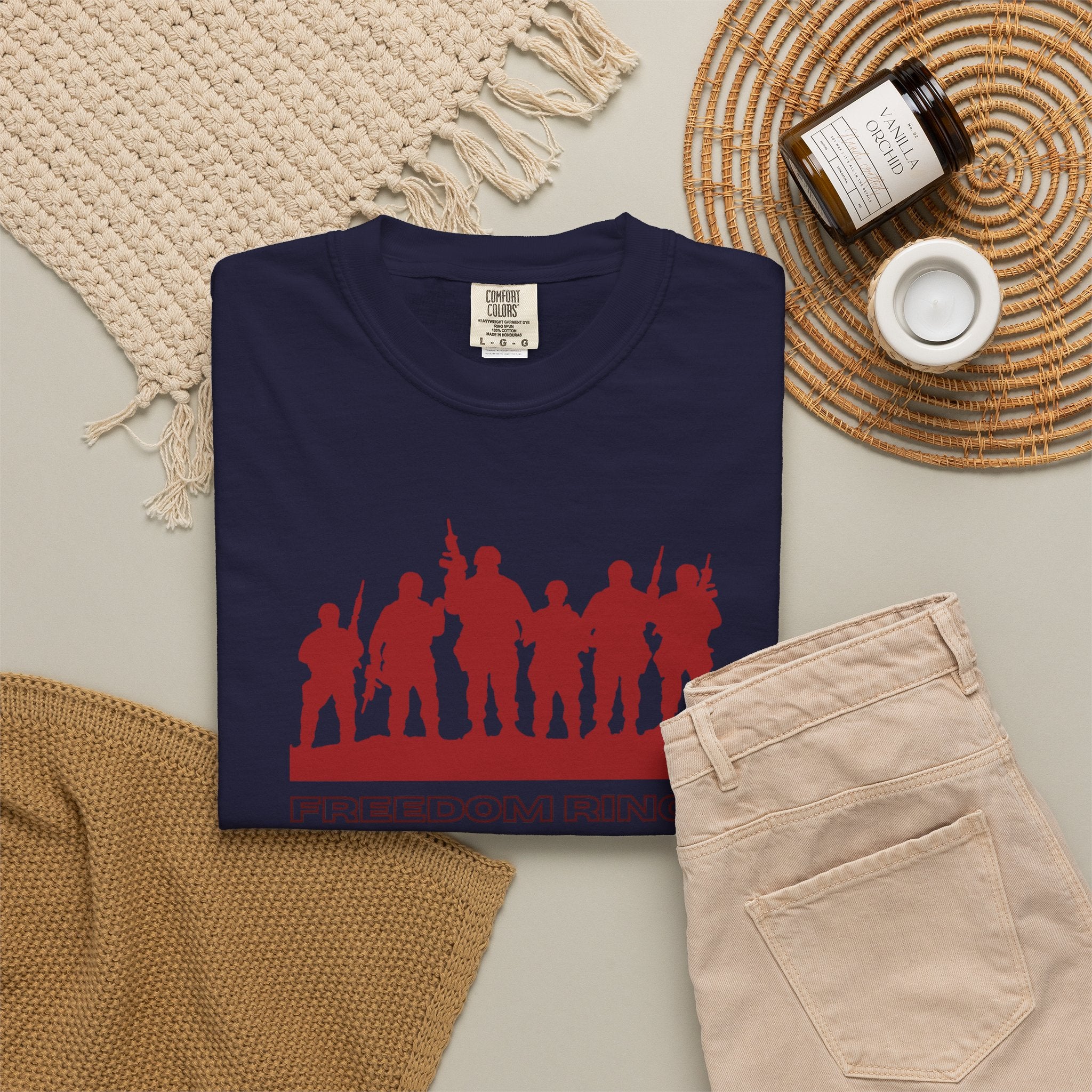T-Shirt — 'American Heroes' Silhouette Design (Veteran & Military Tribute)