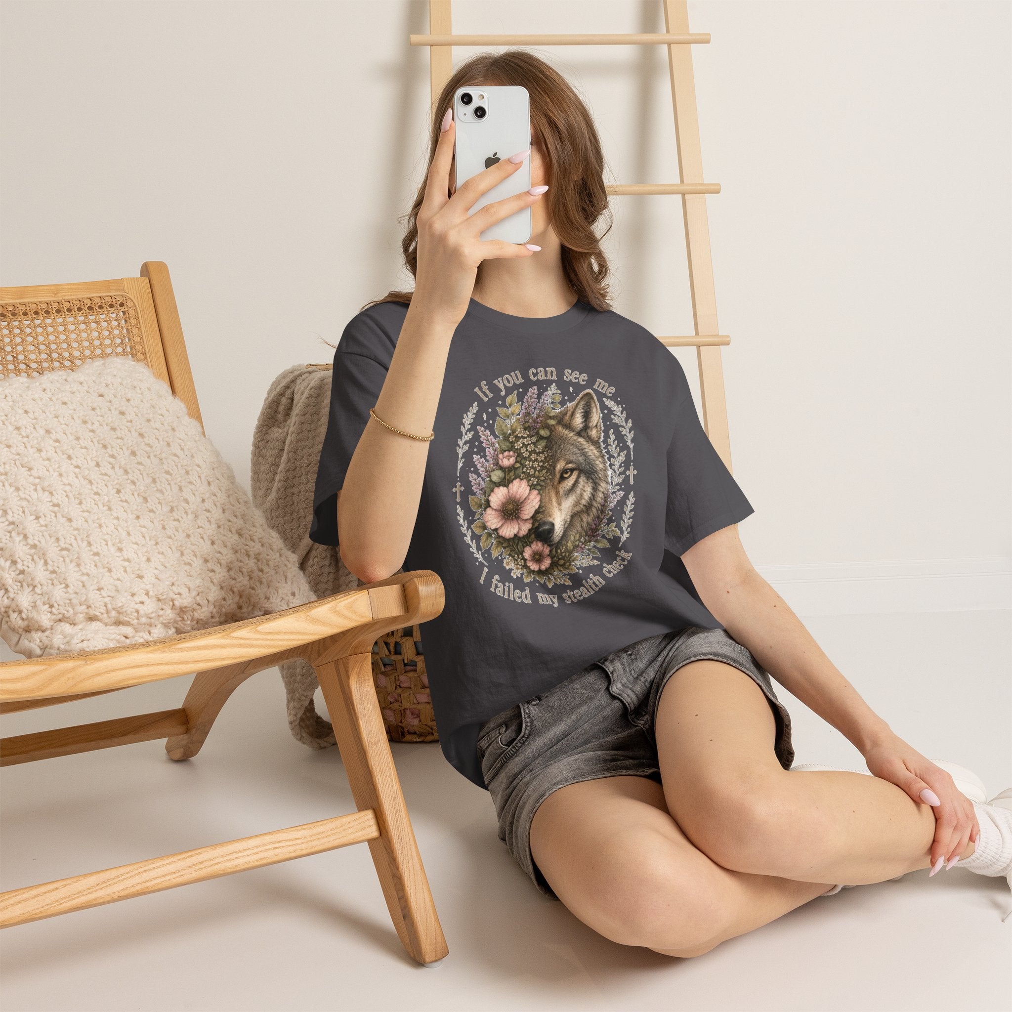 seawolf Floral Tee — "If you can see me I failed my stealth check" Graphic T-Shirt