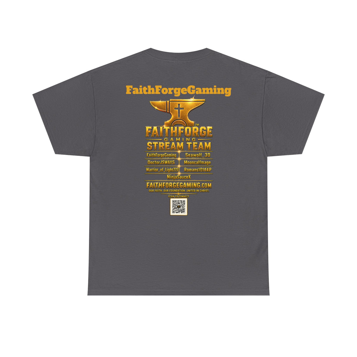 FaithForgeGaming Tee — FaithForge Stream Team Black Graphic T‑Shirt -FFG