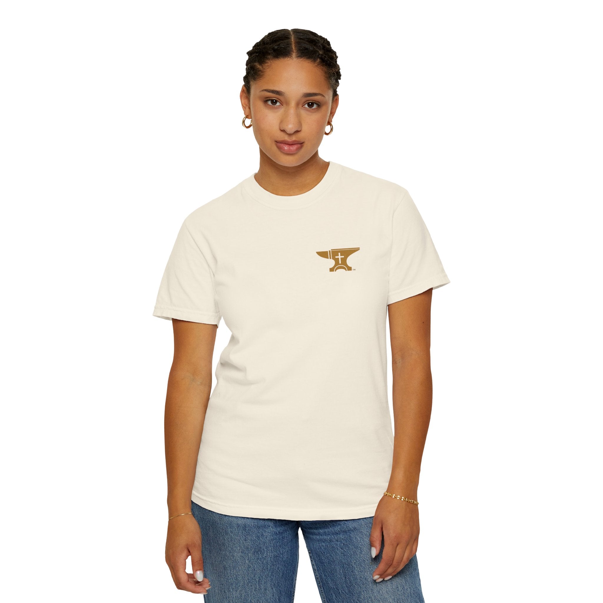 FaithForge OG Gaming T-Shirt — Logo Tee with Anvil & Cross (Christian Gamer Apparel)