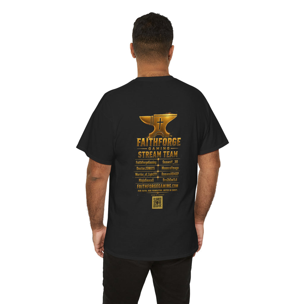 FaithForgeGaming Tee — FaithForge Stream Team Black Graphic T‑Shirt -FaithForgeGaming