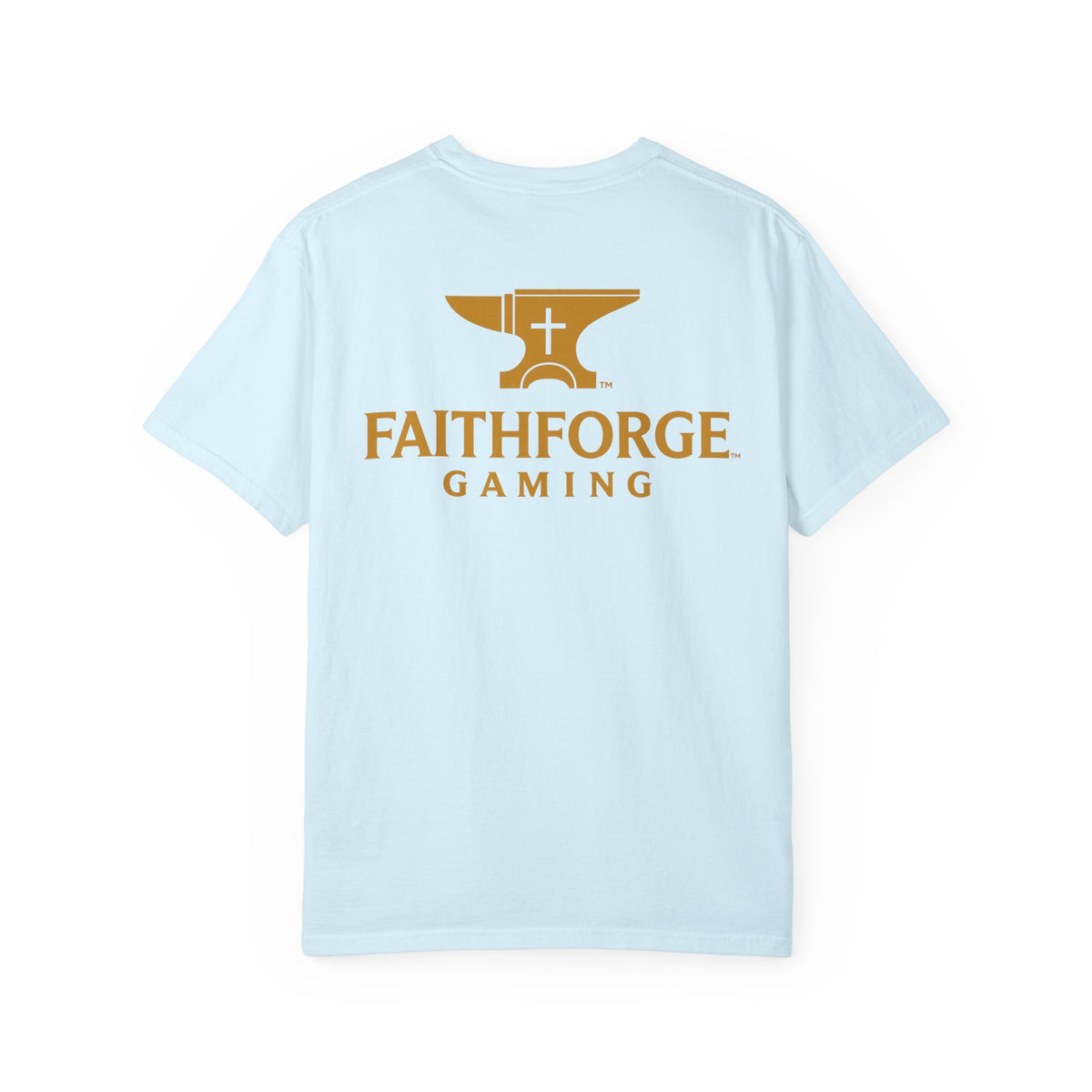 FaithForge Gaming T-Shirt — Logo Tee with Anvil & Cross (Christian Gamer Apparel)
