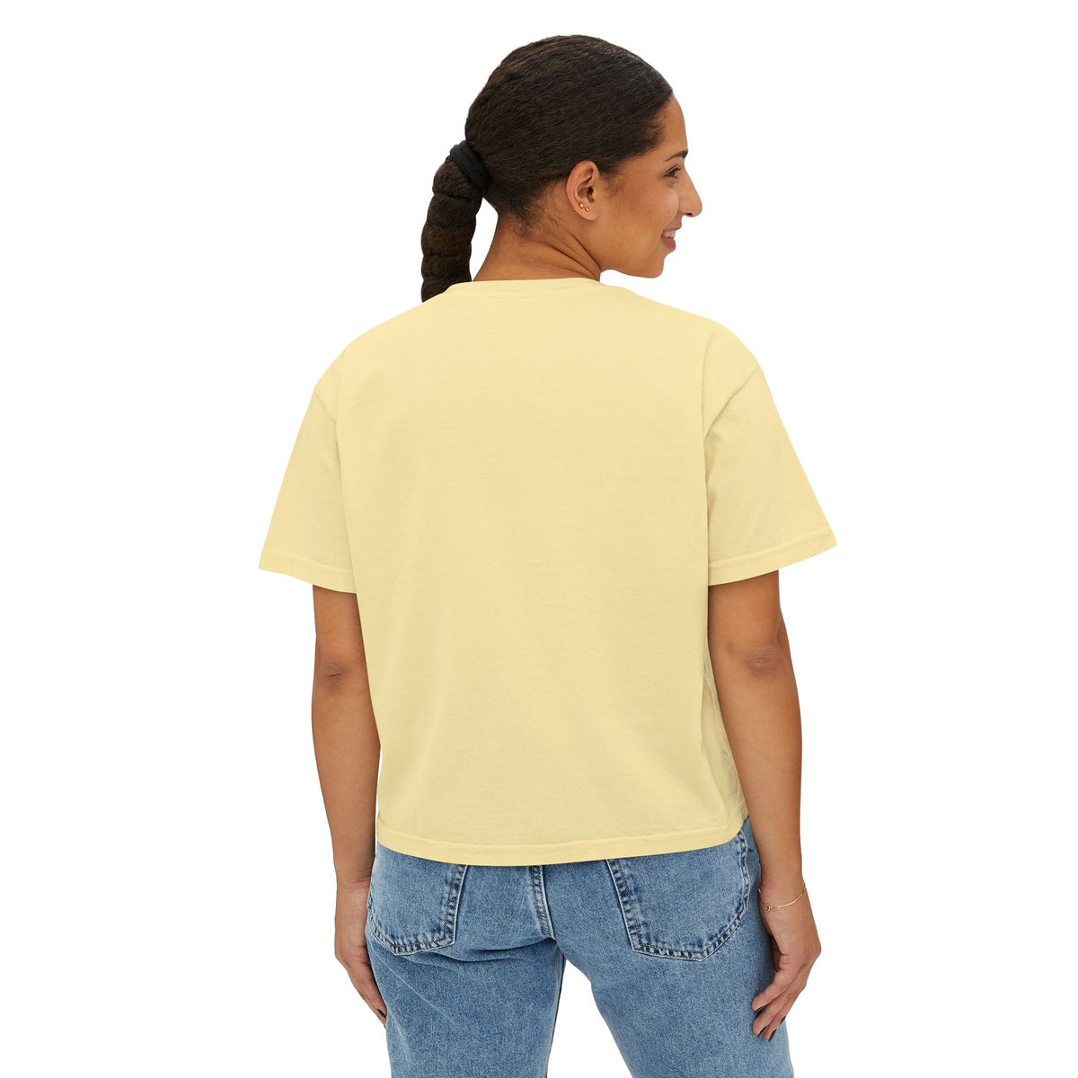 Women's Boxy Tee – Floral “Praise” Graphic Shirt