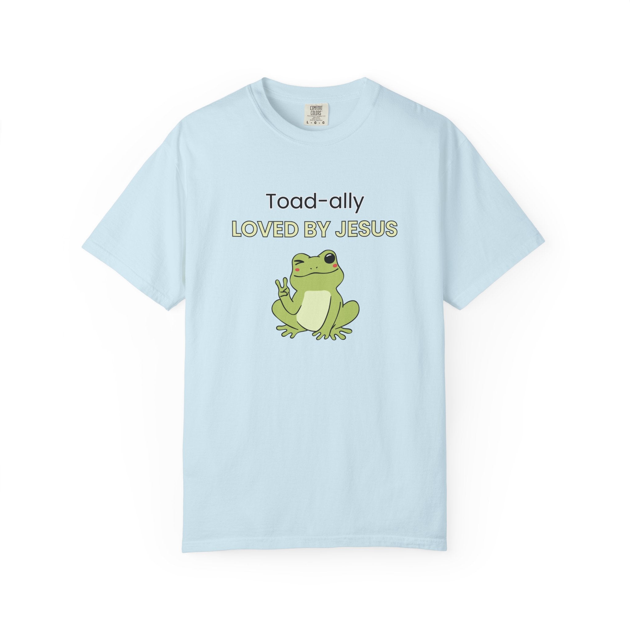 T-shirt - "Toad-ally Loved by Jesus" Cute Frog Christian Tee