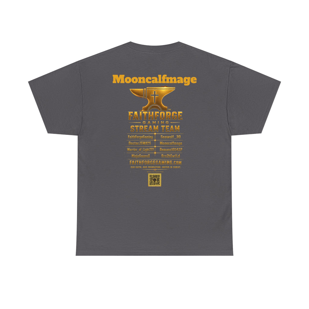 FaithForgeGaming Tee — FaithForge Stream Team Black Graphic T‑Shirt -Mooncalfmage