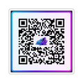 Seawolf_30 Streamer QR Code Die-Cut Sticker Indoor/Outdoor