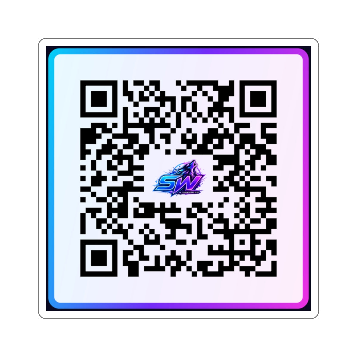 Seawolf_30 Streamer QR Code Die-Cut Sticker Indoor/Outdoor