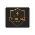 (Canada) FaithForge Gaming Mouse Pad — Black & Gold Shield Logo Rectangular Desk Mat/Mouse Pad