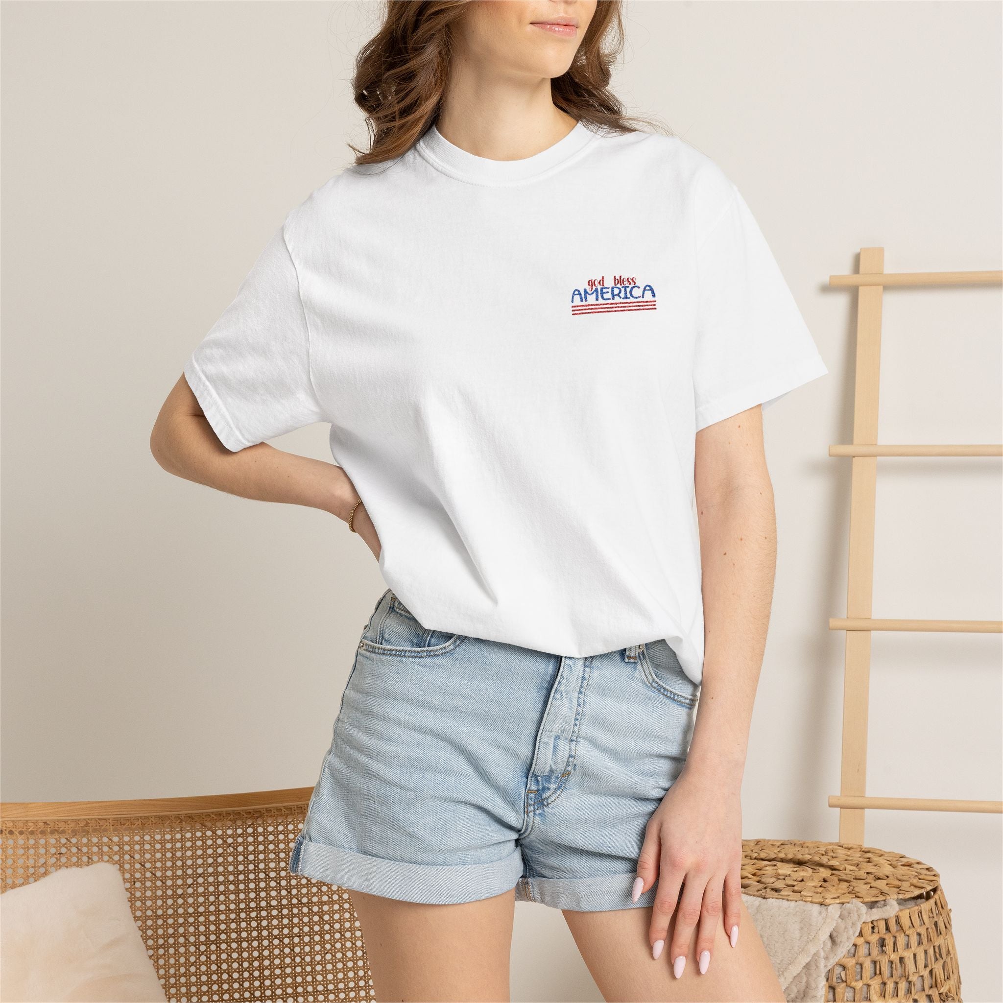 Patriotic Wave T-Shirt — American Flag Surf Graphic