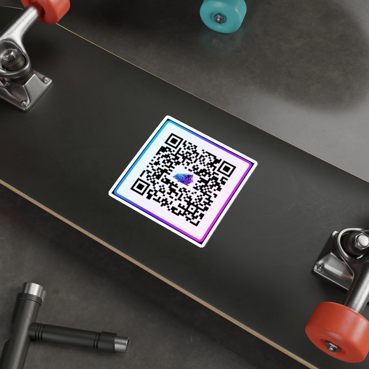 Seawolf_30 Streamer QR Code Die-Cut Sticker Indoor/Outdoor