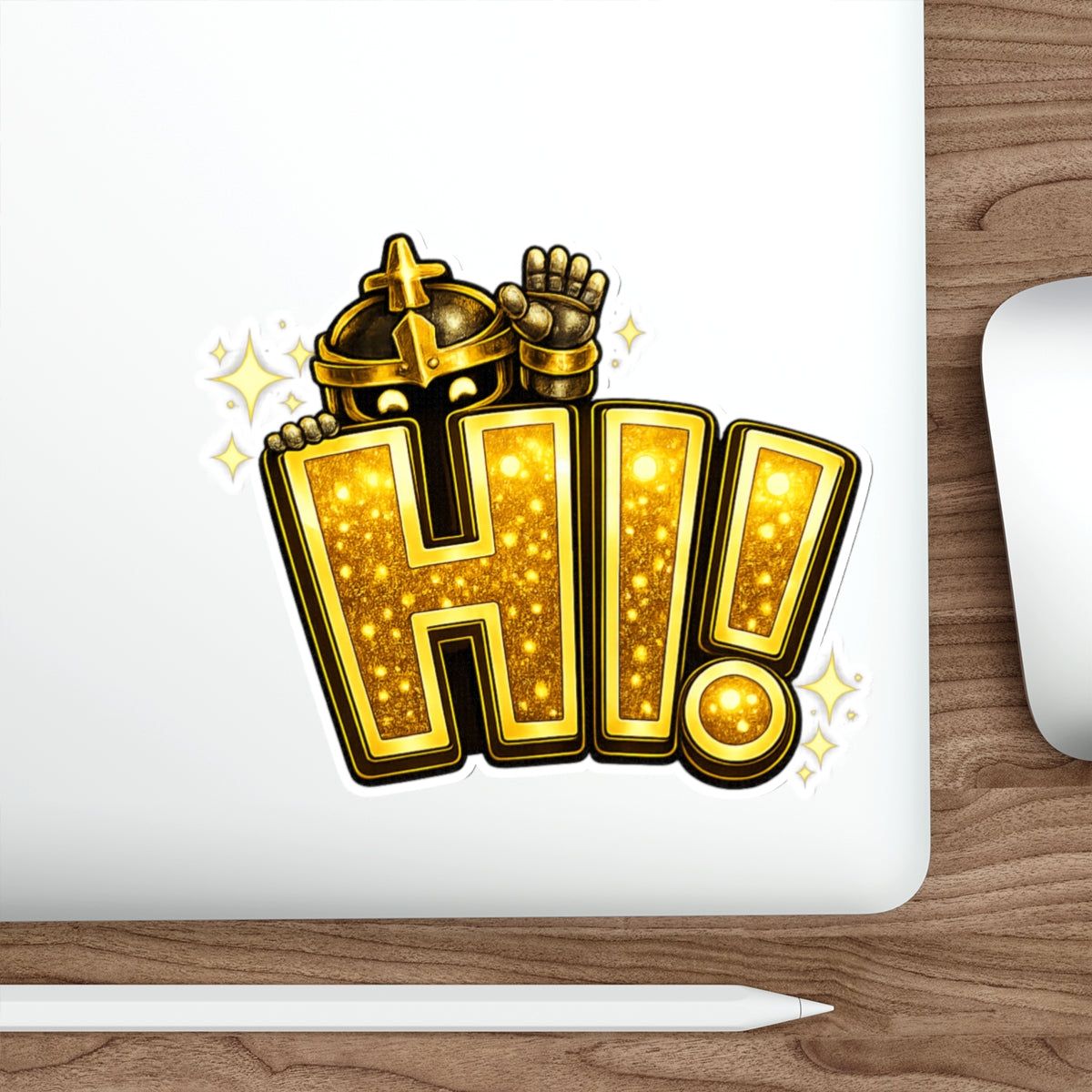 FaithForge Knight HI Die-Cut Sticker — Water-resistant vinyl