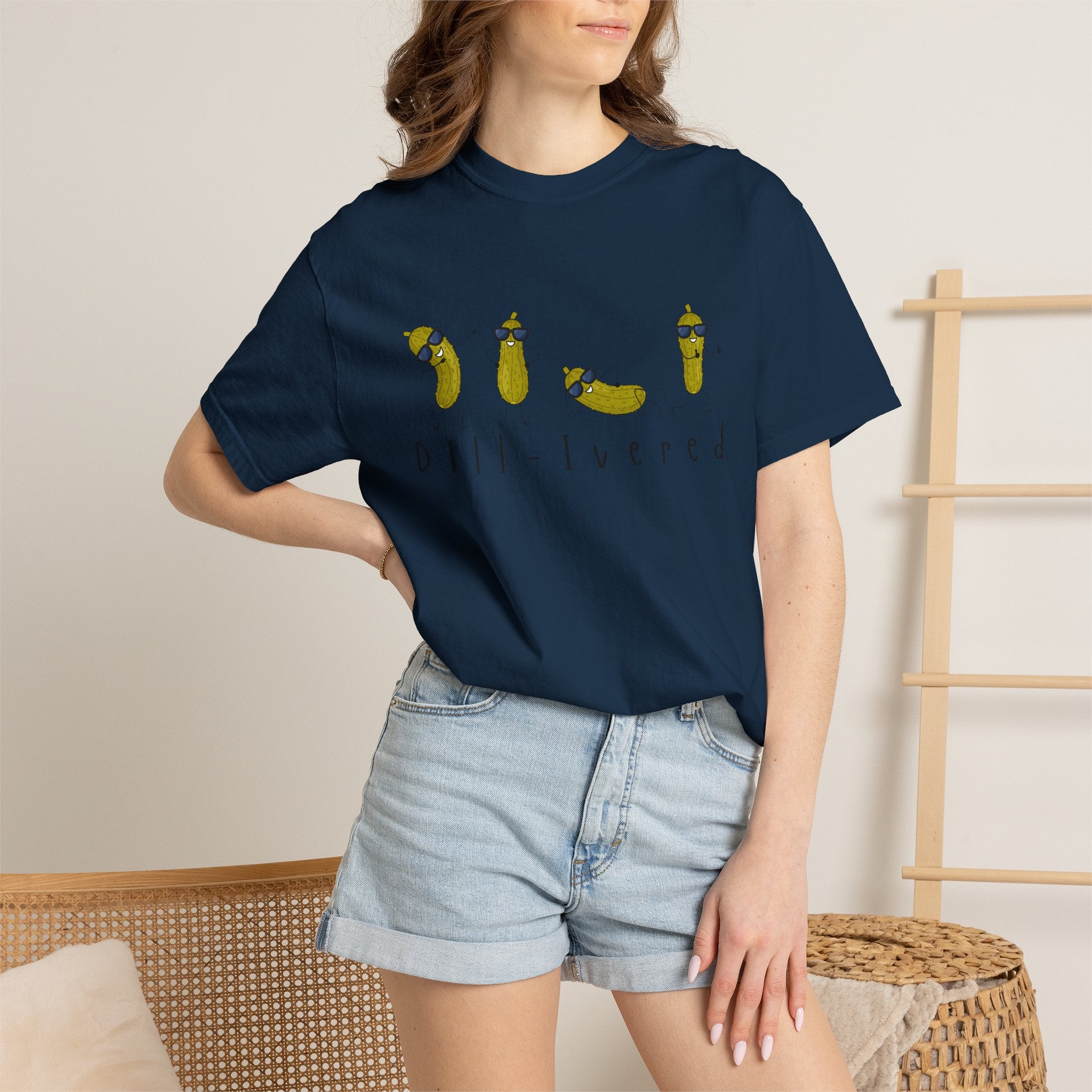 Dill-Livered Pickle Pun T-Shirt — Funny Pickle Lover Tee