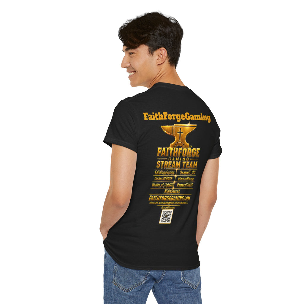 FaithForgeGaming Tee — FaithForge Stream Team Black Graphic T‑Shirt -FFG