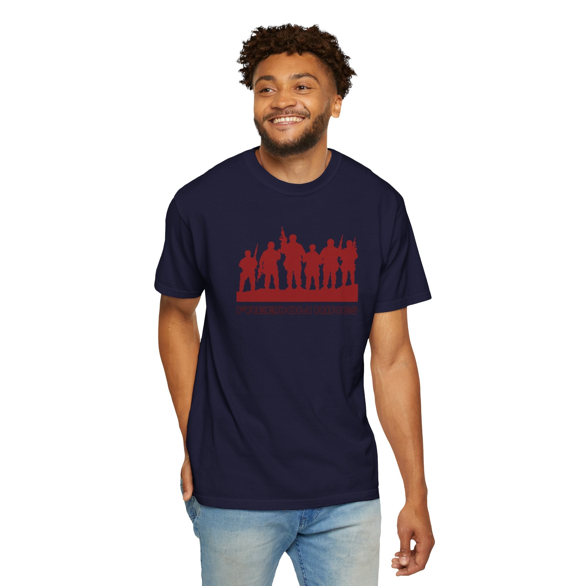 T-Shirt — 'American Heroes' Silhouette Design (Veteran & Military Tribute)