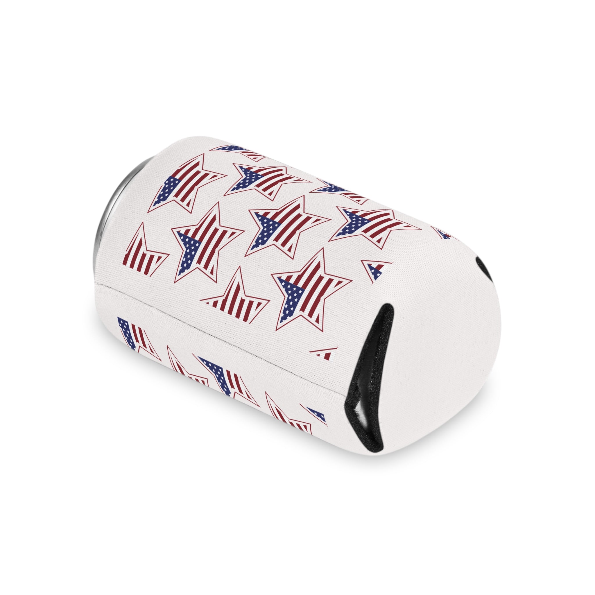 Patriotic Star Can Cooler - American Flag Fourth of July Beverage Koozie