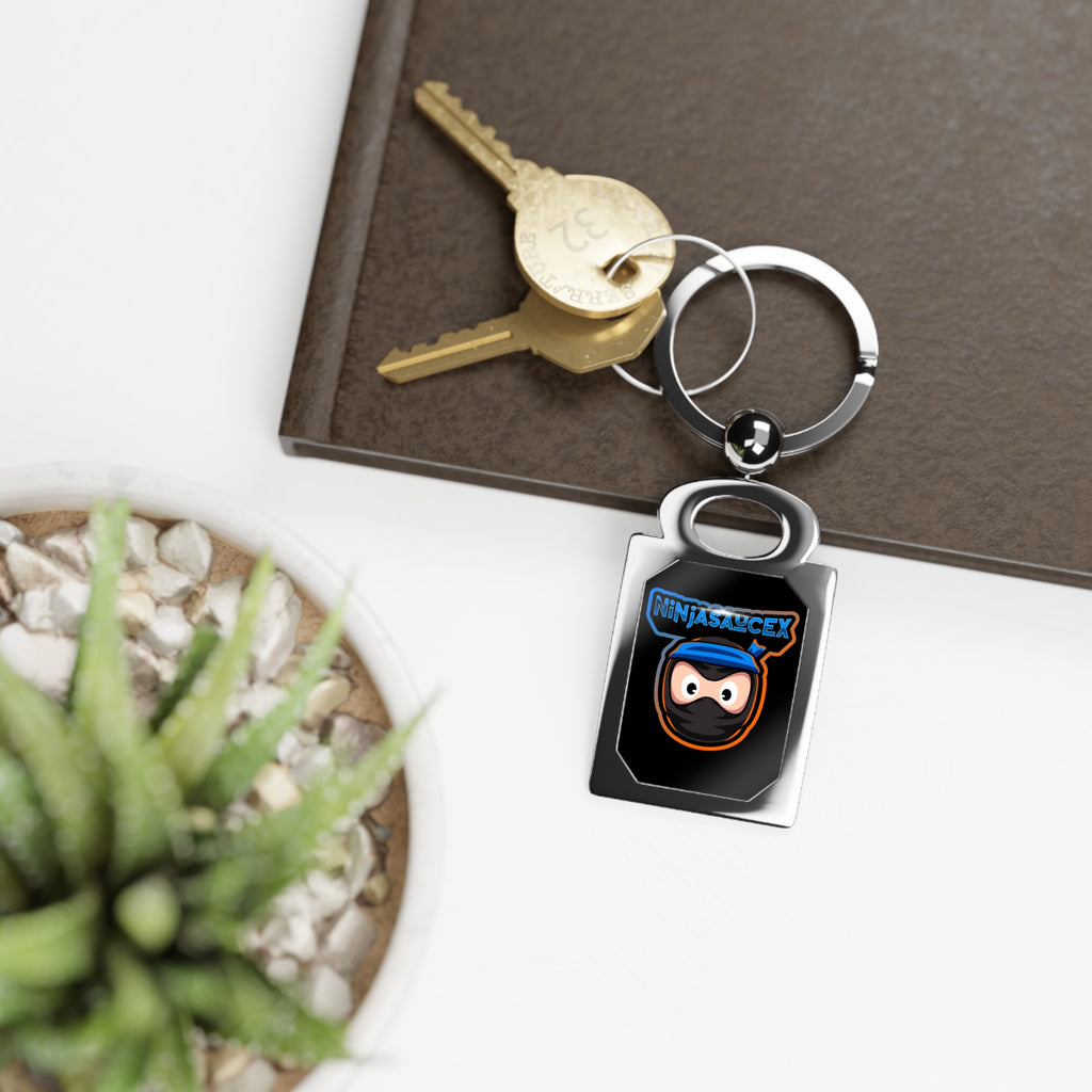 NinjaSauceX Rectangle Photo Keyring — Streamer Keychain