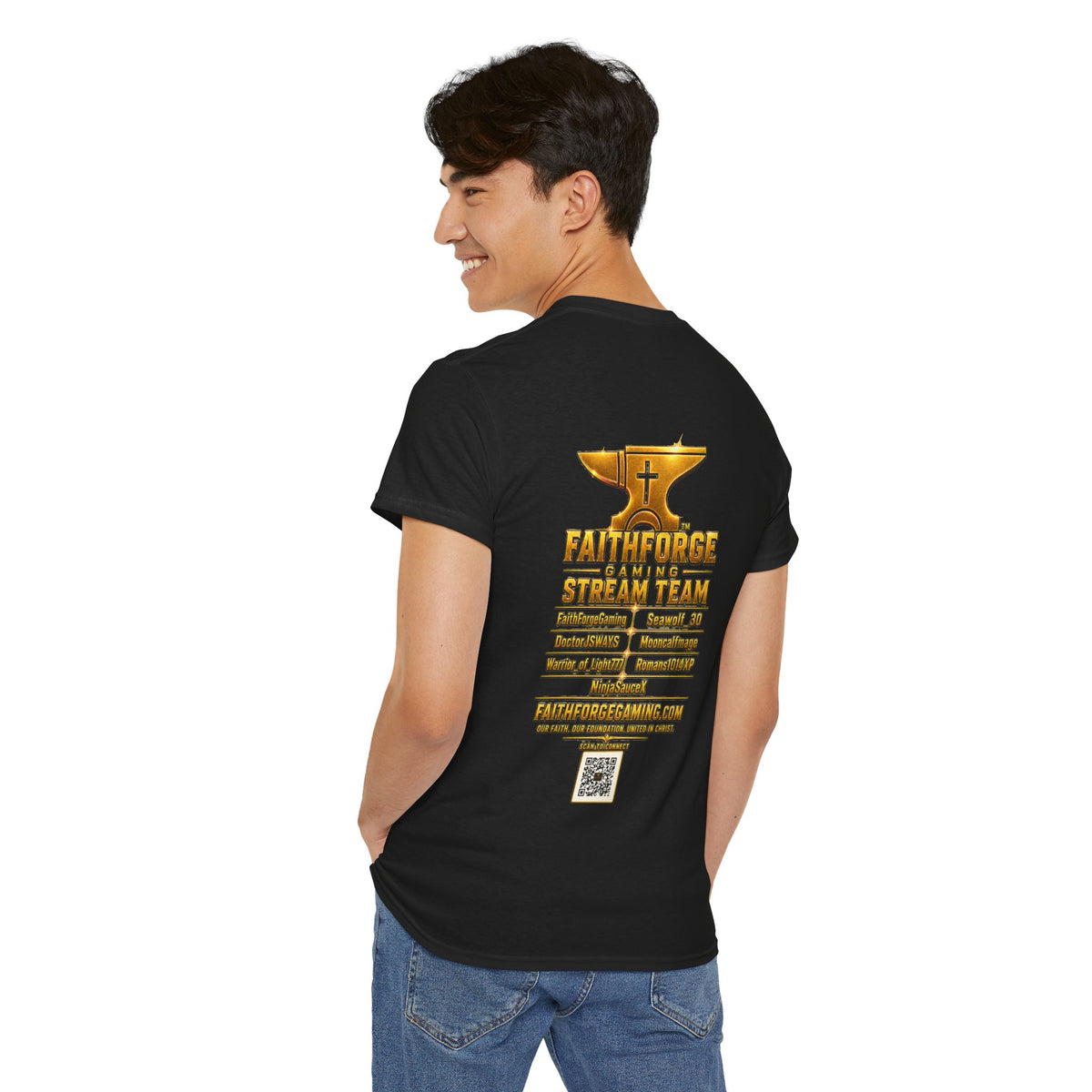 Custom FaithForgeGaming Tee (Personalization Enabled) - FaithForge Stream Team