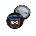 NinjaSauceX Mascot Pin Button — Custom Enamel-Style Badge