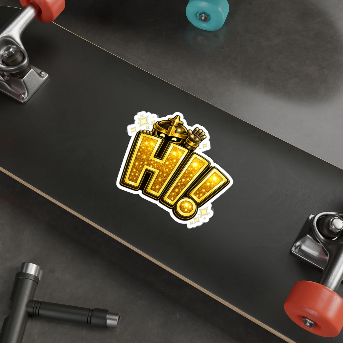 FaithForge Knight HI Die-Cut Sticker — Water-resistant vinyl