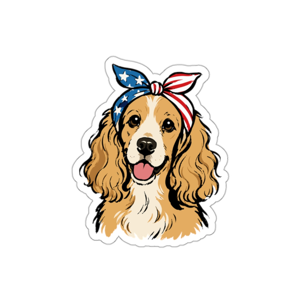 Copy of Patriotic Sticker Pack — Lady w/ bandana 4th of July Red White Blue Die-Cut Stickers