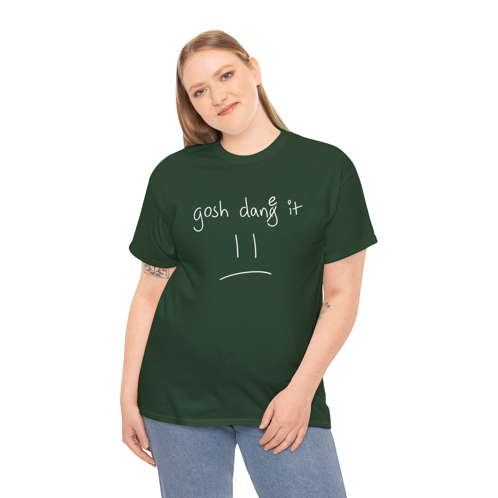 DoctorJSWAYS gosh dane it T-Shirt — Minimal Logo Black Tee with Bold Back Text
