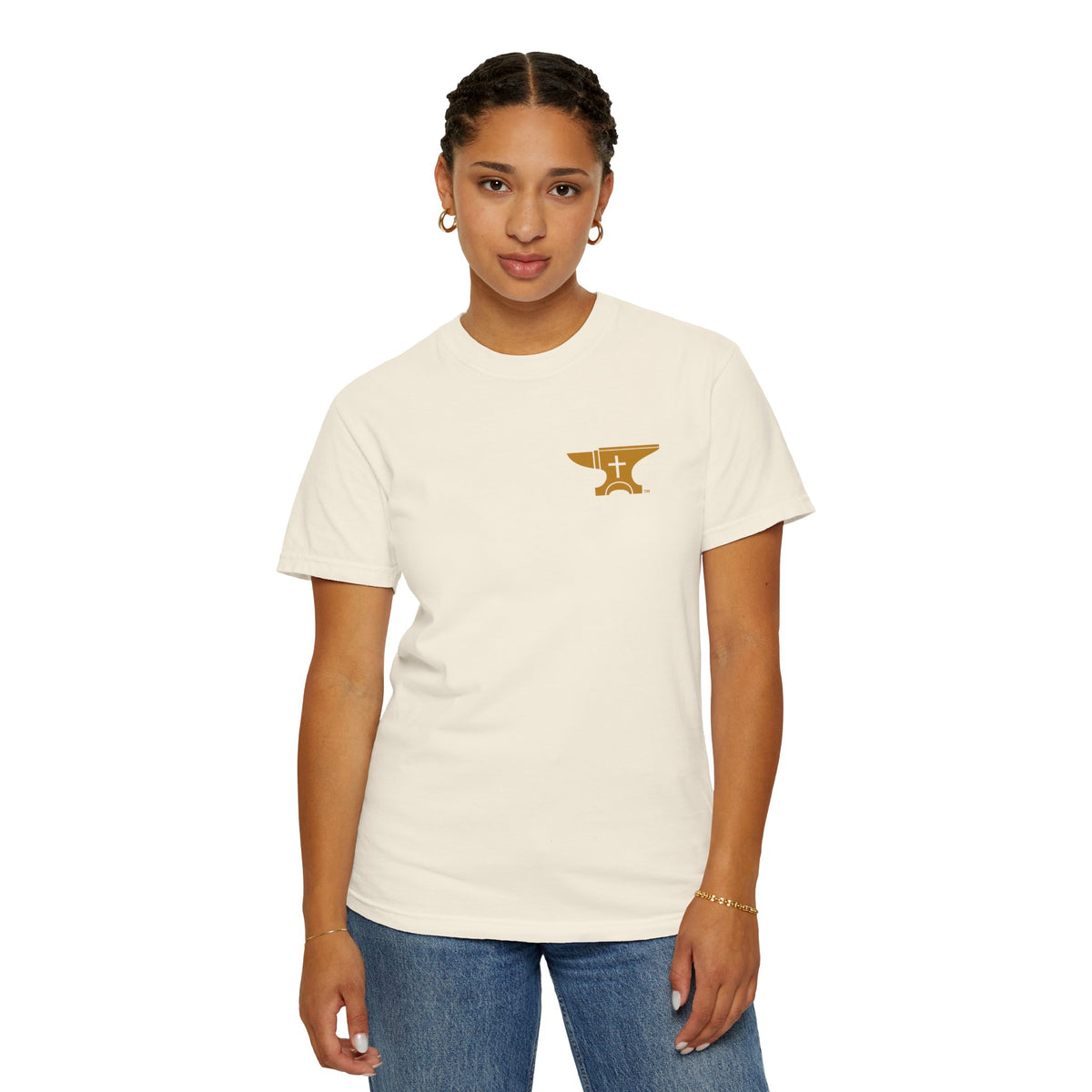 FaithForge Gaming T-Shirt — Logo Tee with Anvil & Cross (Christian Gamer Apparel)