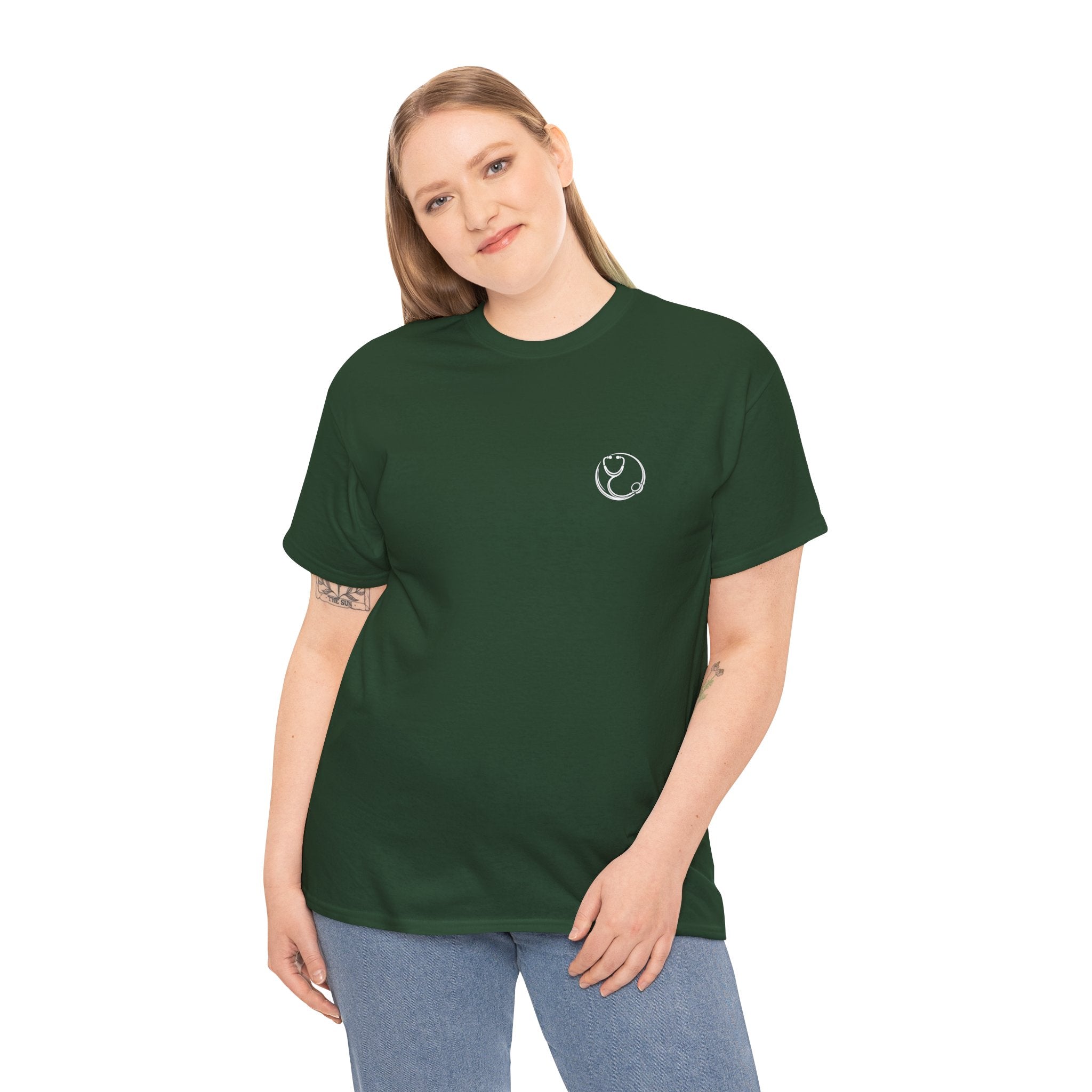 DoctorJSWAYS Let Me Explain T-Shirt — Minimal Logo Black Tee with Bold Back Text