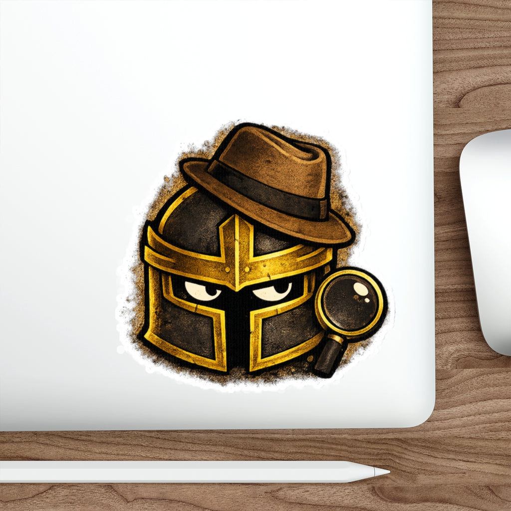 FaithForge Knight Detective Die-Cut Sticker — Water-resistant vinyl