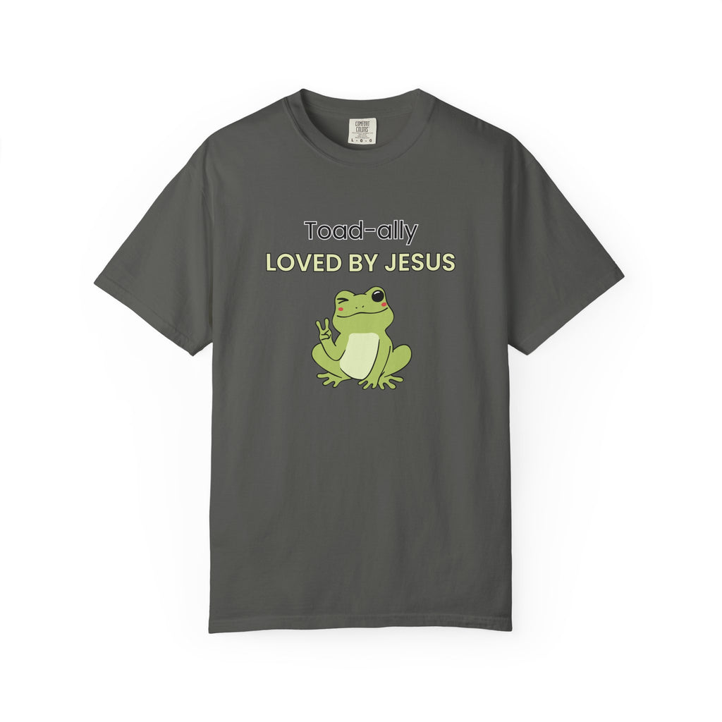 T-shirt - "Toad-ally Loved by Jesus" Cute Frog Christian Tee