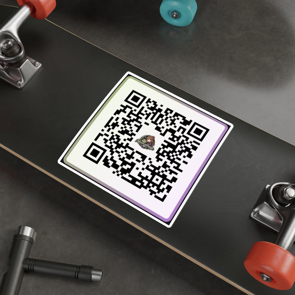 Mooncalfmage Streamer QR Code Die-Cut Sticker Indoor/Outdoor