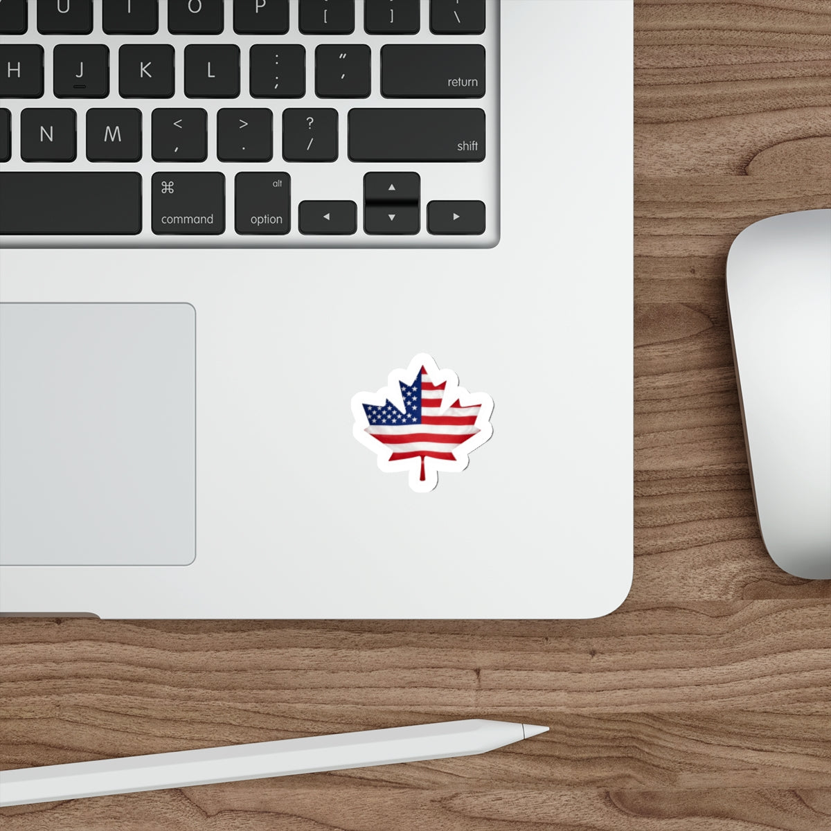 Canadian American sticker