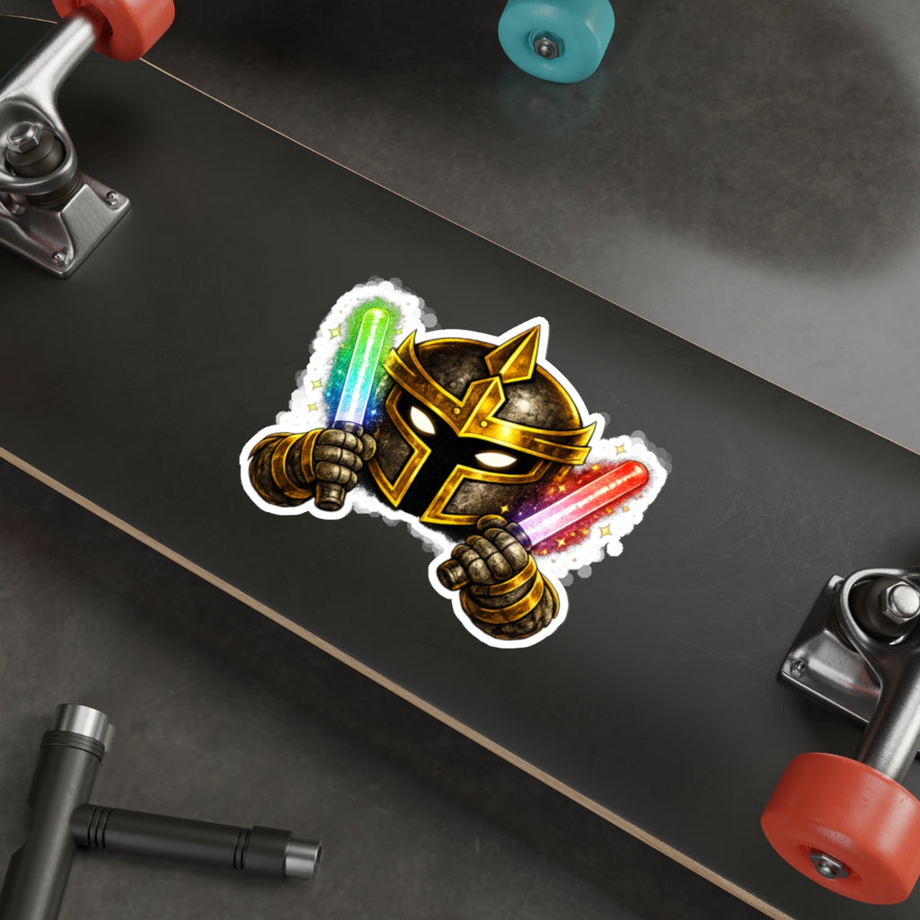 FaithForge Knight Dance Die-Cut Sticker — Water-resistant vinyl