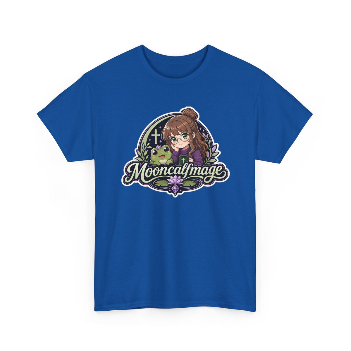 MOONCALFMAGE Logo Tee - Gamer/Streamer T-Shirt Blue GBSG (Gather)