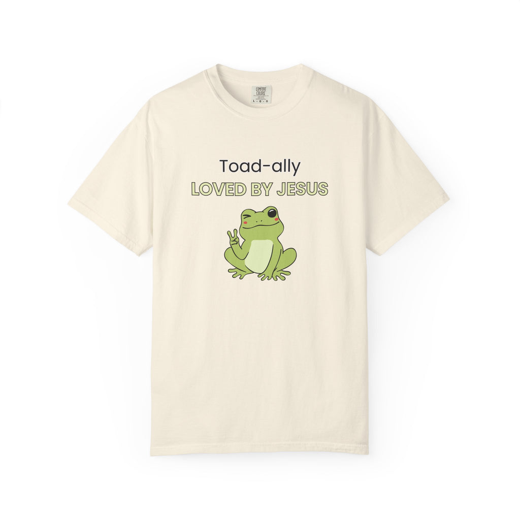 T-shirt - "Toad-ally Loved by Jesus" Cute Frog Christian Tee