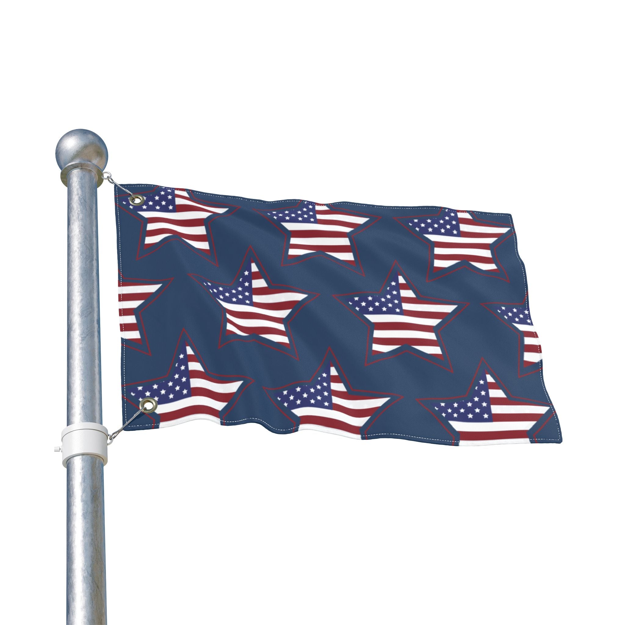 American Star Pattern Double-Sided Flag – Patriotic Stars & Stripes Garden Flag for 4th of July, Memorial Day, Veterans Day