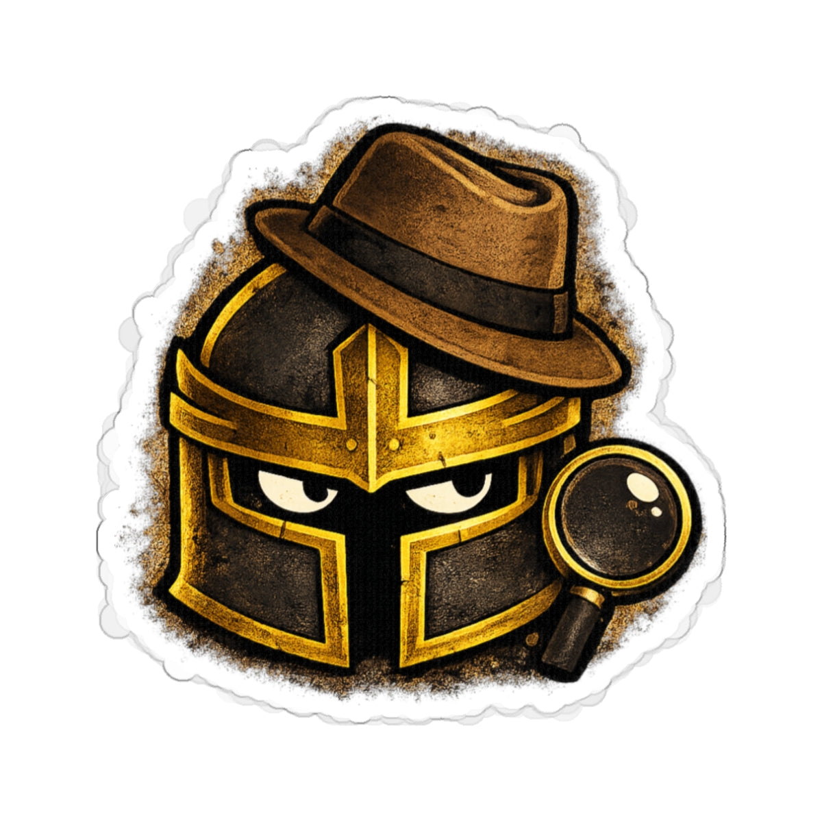 FaithForge Knight Detective Die-Cut Sticker — Water-resistant vinyl
