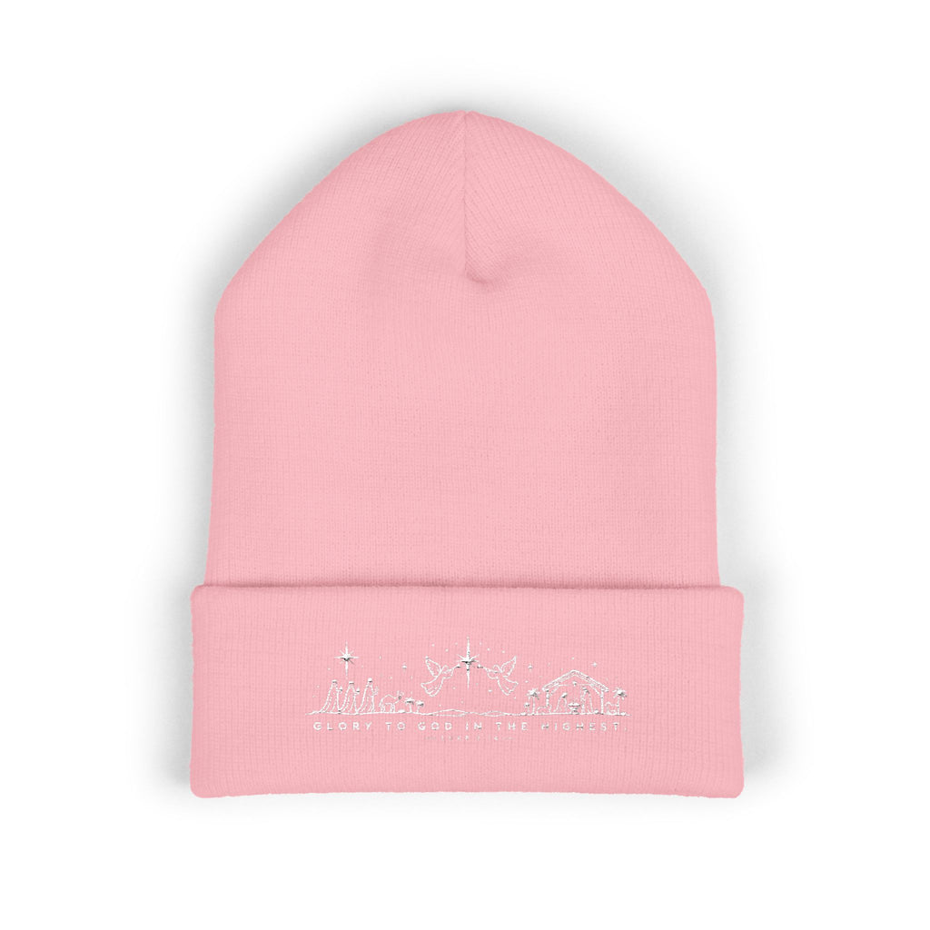 Embroidered Glory to God in the Highest Cuffed Beanie