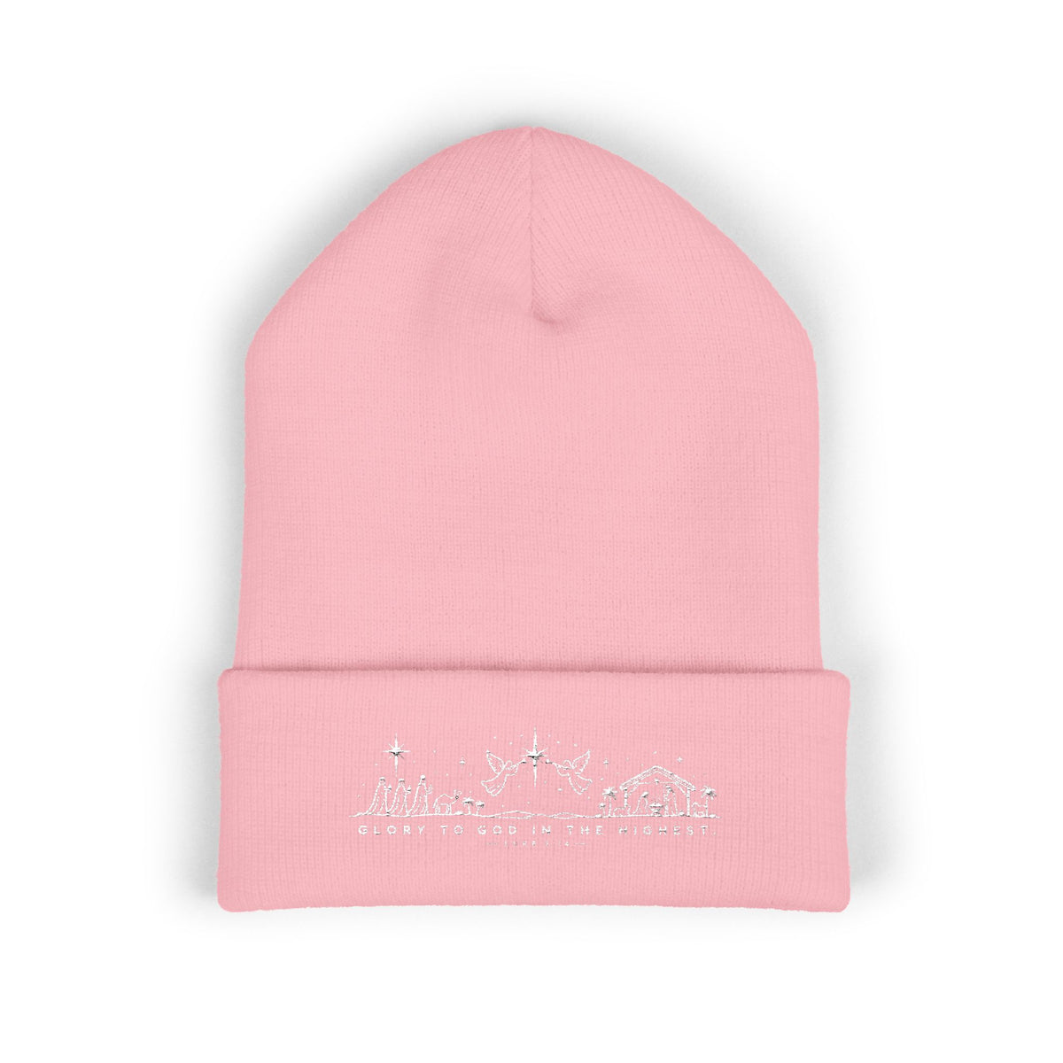 Embroidered Glory to God in the Highest Cuffed Beanie