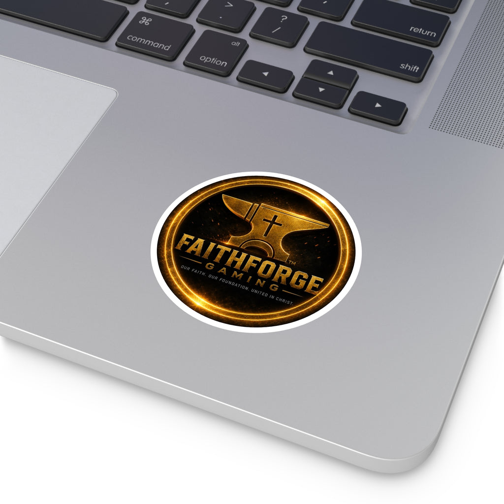 FaithForge Gaming Christian Anvil Round Sticker Indoor/Outdoor