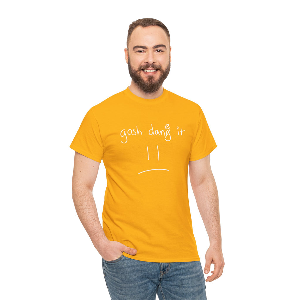 DoctorJSWAYS gosh dane it T-Shirt — Minimal Logo Black Tee with Bold Back Text