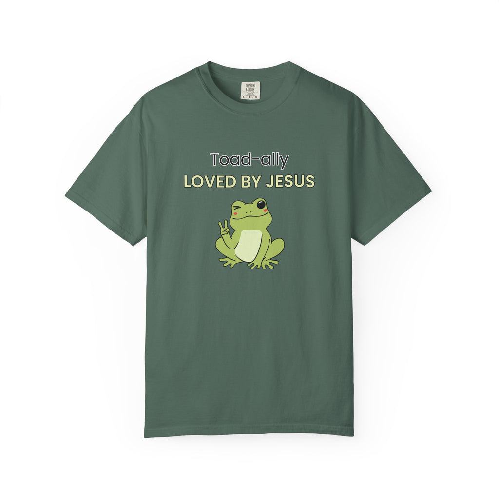 T-shirt - "Toad-ally Loved by Jesus" Cute Frog Christian Tee
