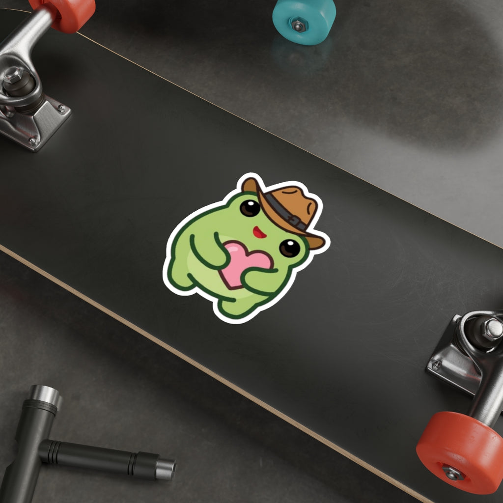 Heart Frog Die-Cut Sticker